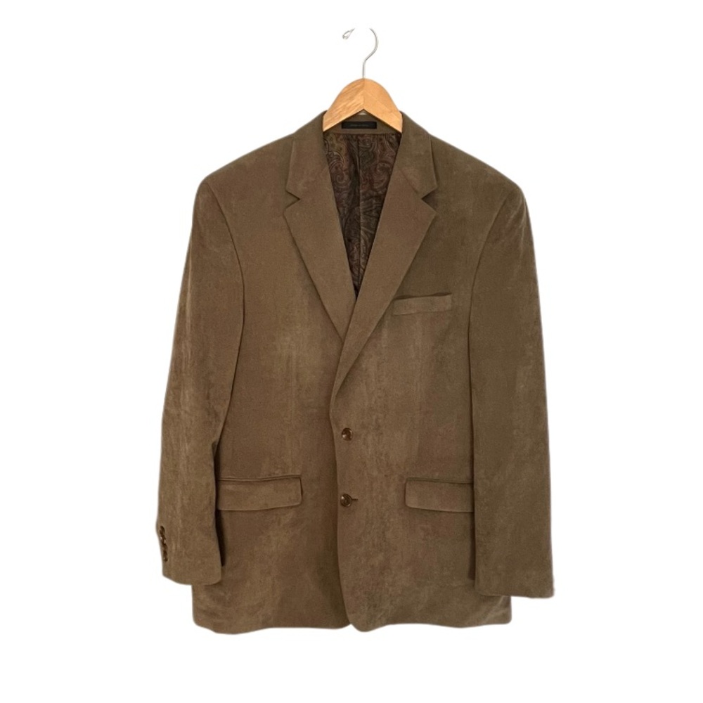 Lauren Ralph Lauren Tan Corduroy Blazer Paisley Lining
